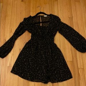 Aeropostale XS black dress with gold stars ✨